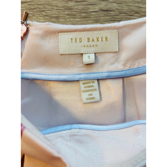 Ted Baker Womens Size 4 Rowahn Tonal encyclopedia Full Skirt Floral Designer - Picture 3 of 10